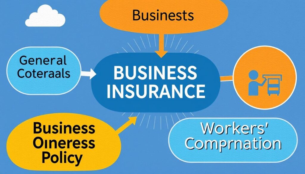 An image representing business insurance protection such as general liability, business owners, and workers' compensation insurance.