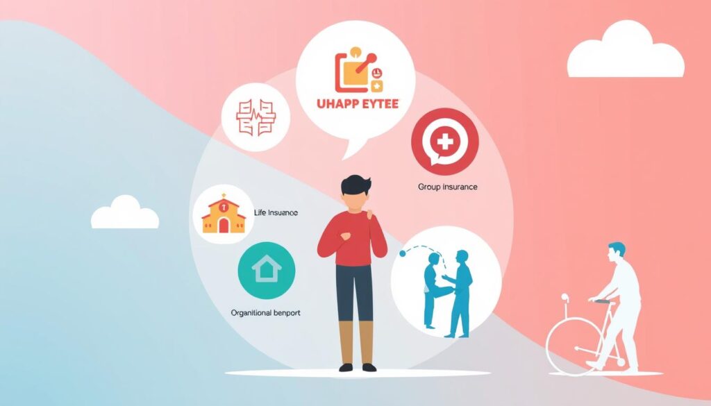 An image representing employee benefits solutions such as group health, life, and disability insurance.