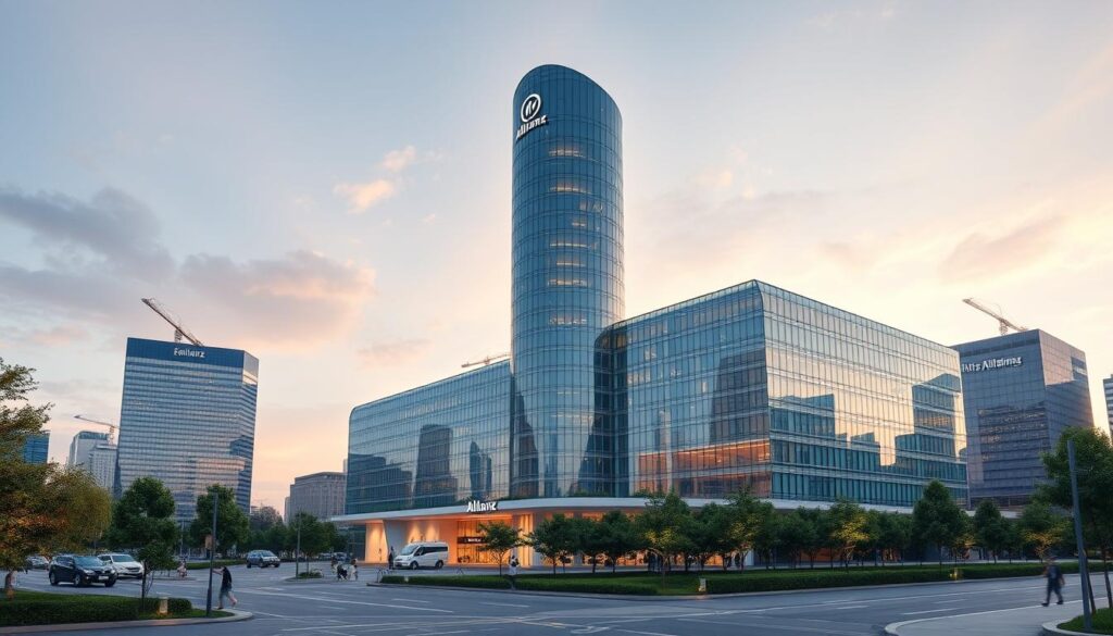 Generate an image of Allianz's global headquarters or a significant landmark associated with the company.